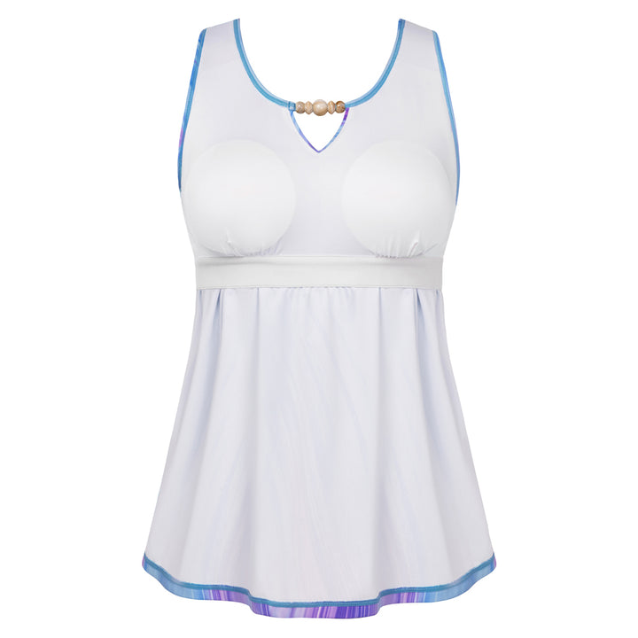 HN Women Tankini Swimsuit Sleeveless U-Neck Padded Tops+Shorts with Briefs