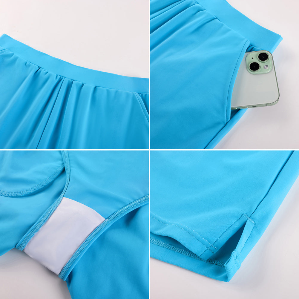 HN Women Tankini Swimsuit Sleeveless U-Neck Padded Tops+Shorts with Briefs