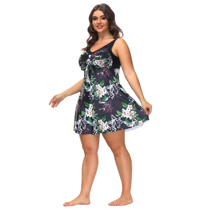 Separated V-Neck Adjustable Tankini Set