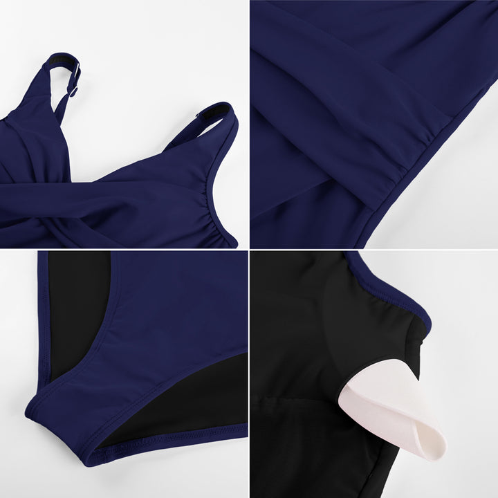 Hanna Nikole Womens One Piece Swimsuits, Plus Size Bathing Suit Tummy Control, High Coverage Swimwear