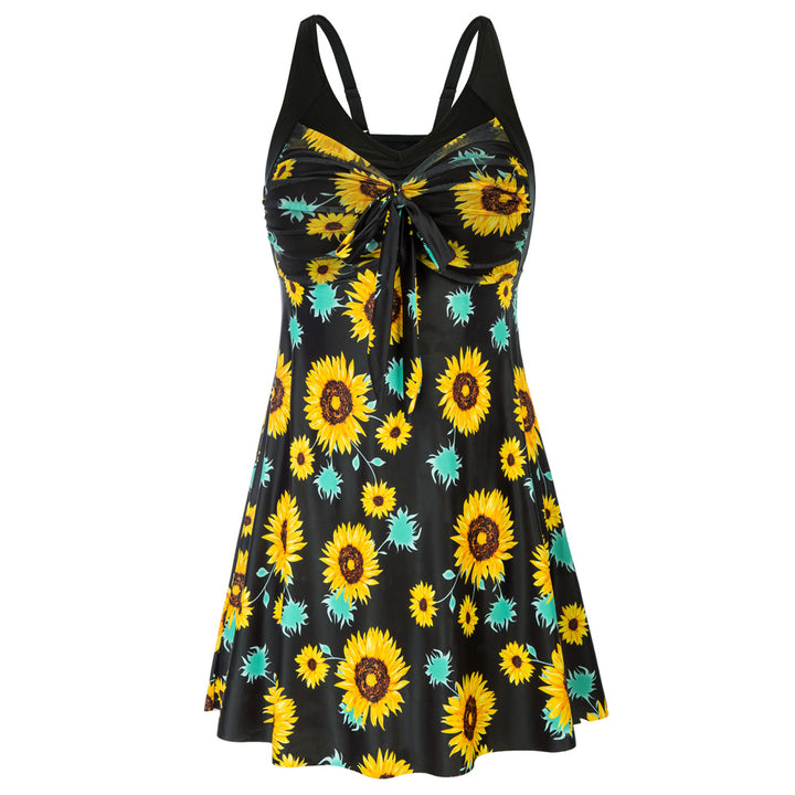 Separated V-Neck Adjustable Tankini Set