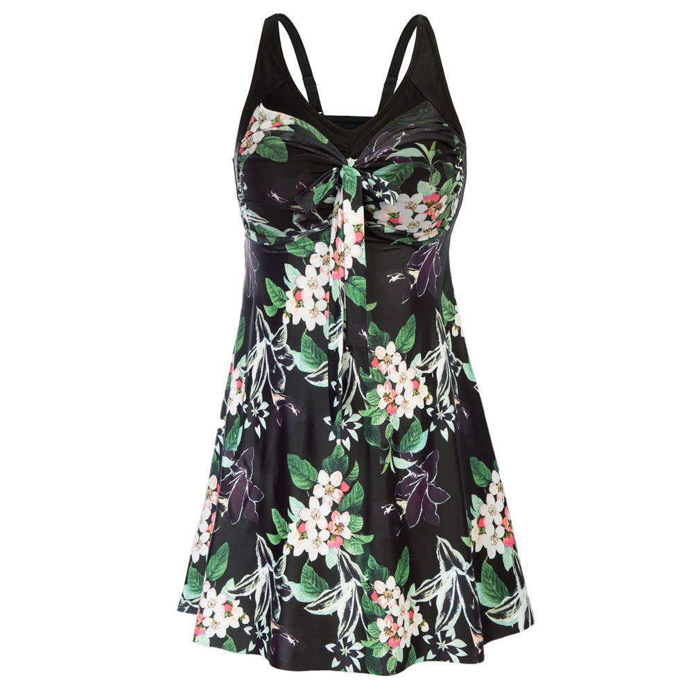 Separated V-Neck Adjustable Tankini Set