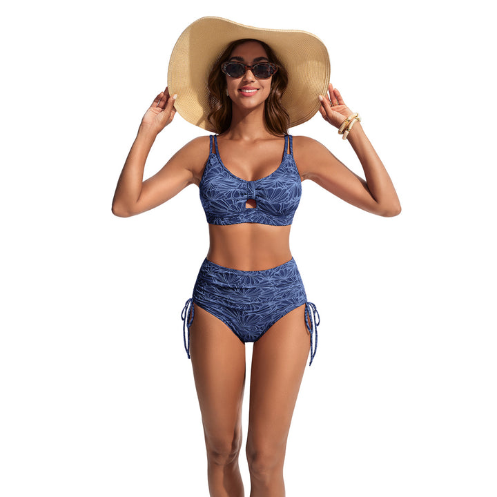 Hanna Nikole High Waisted Bikini Sets for Women, Tummy Control Swimsuits, Jacquard Modes Bathing Suit Bikini