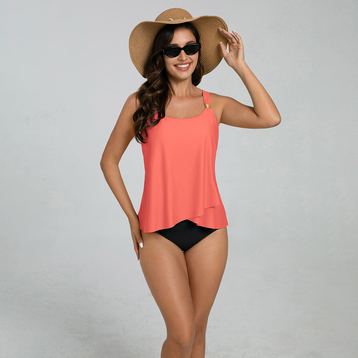 Hanna Nikole Women Flowy Tankini Tops Only Loose Fit Bathing Suit Swim Top Ruffle Swimsuit No Bottom 2026