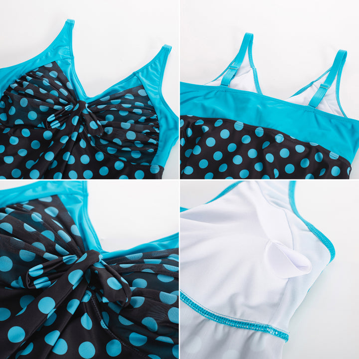 Separated V-Neck Adjustable Tankini Set