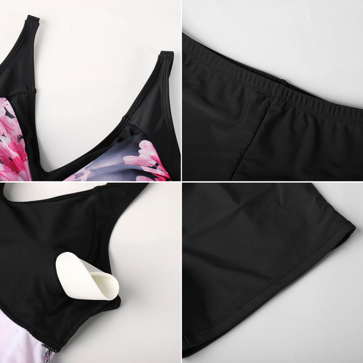 Separated V-Neck Adjustable Tankini Set