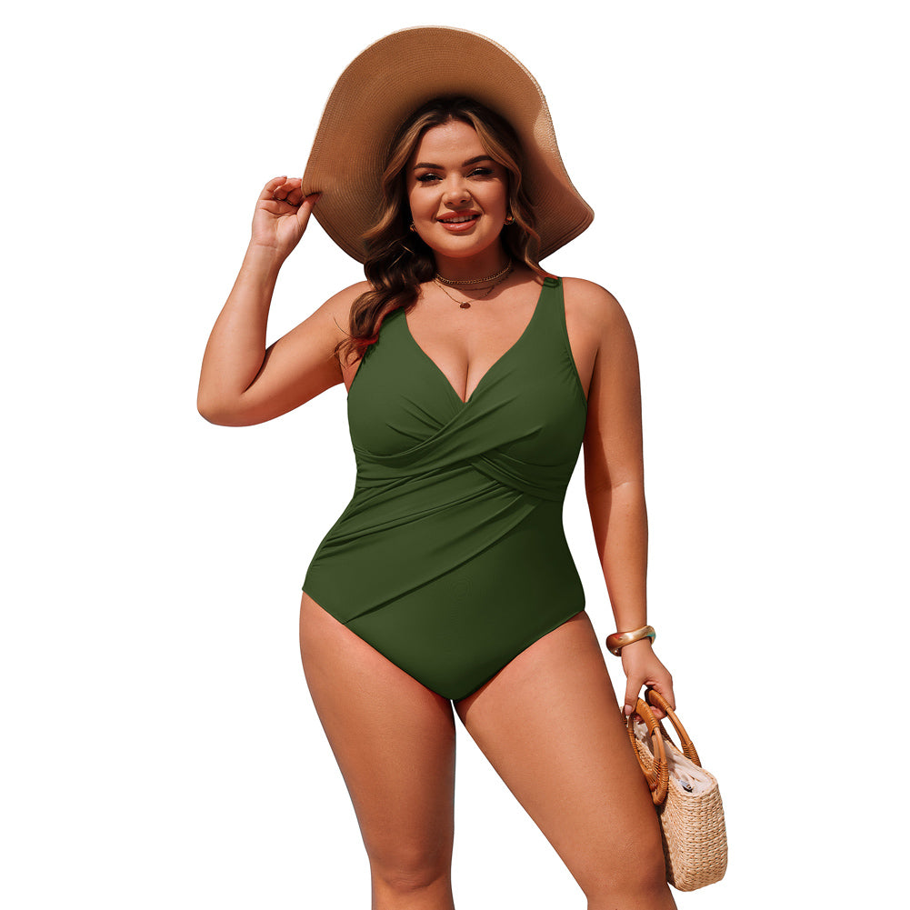 Hanna Nikole Womens One Piece Swimsuits, Plus Size Bathing Suit Tummy Control, High Coverage Swimwear