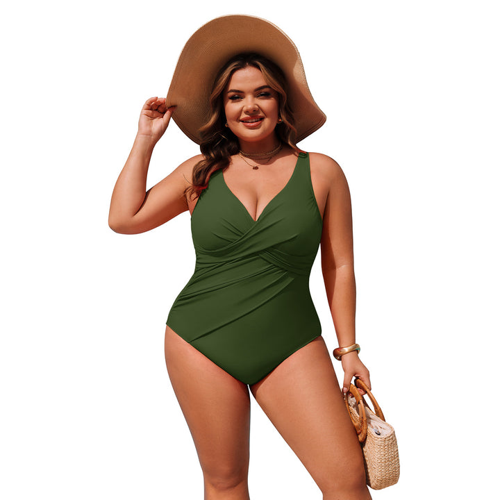 Hanna Nikole Womens One Piece Swimsuits, Plus Size Bathing Suit Tummy Control, High Coverage Swimwear