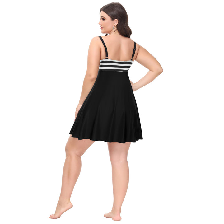 Separated V-Neck Adjustable Tankini Set