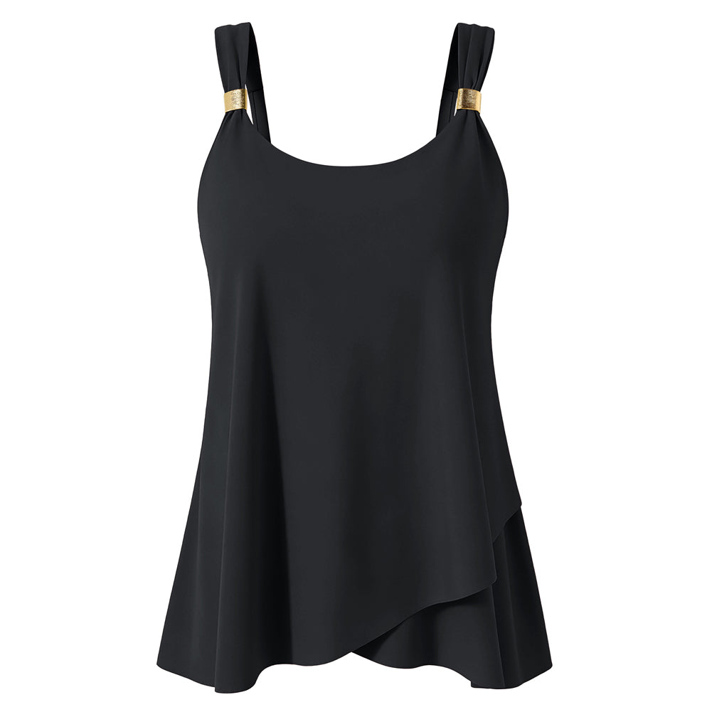 Hanna Nikole Women Flowy Tankini Tops Only Loose Fit Bathing Suit Swim Top Ruffle Swimsuit No Bottom 2026