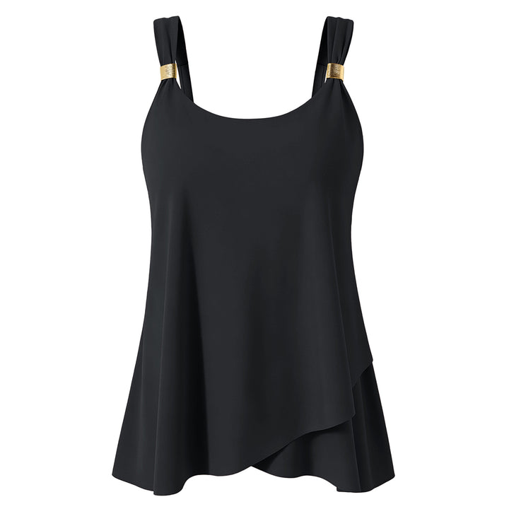 Hanna Nikole Women Flowy Tankini Tops Only Loose Fit Bathing Suit Swim Top Ruffle Swimsuit No Bottom 2026