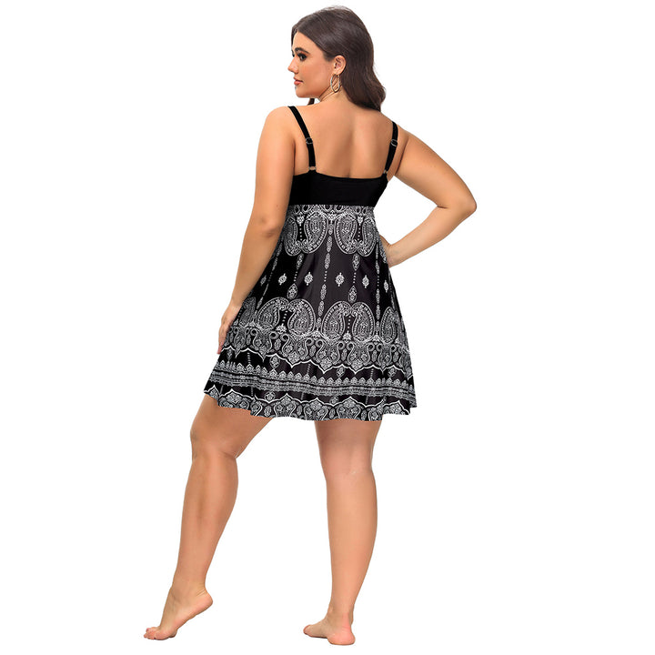 Separated V-Neck Adjustable Tankini Set