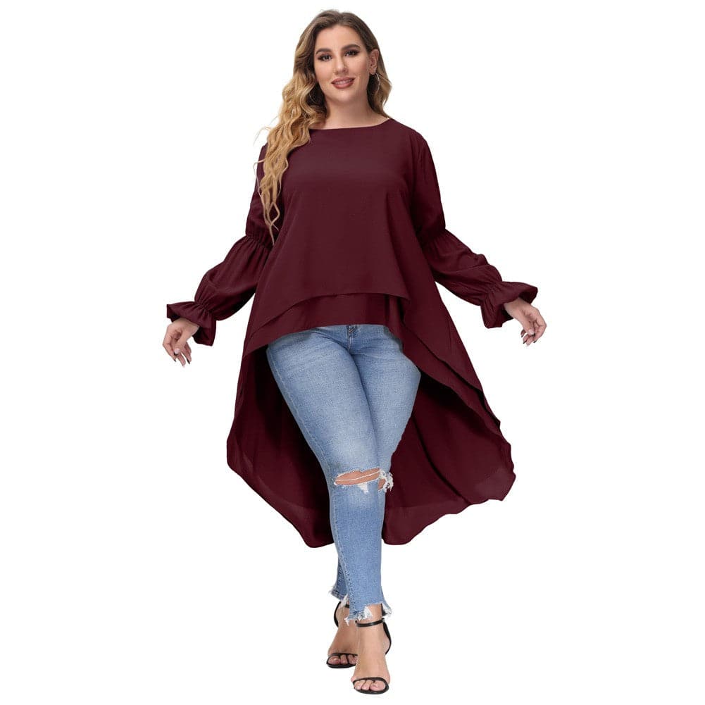Women's plus size high low tops best sale