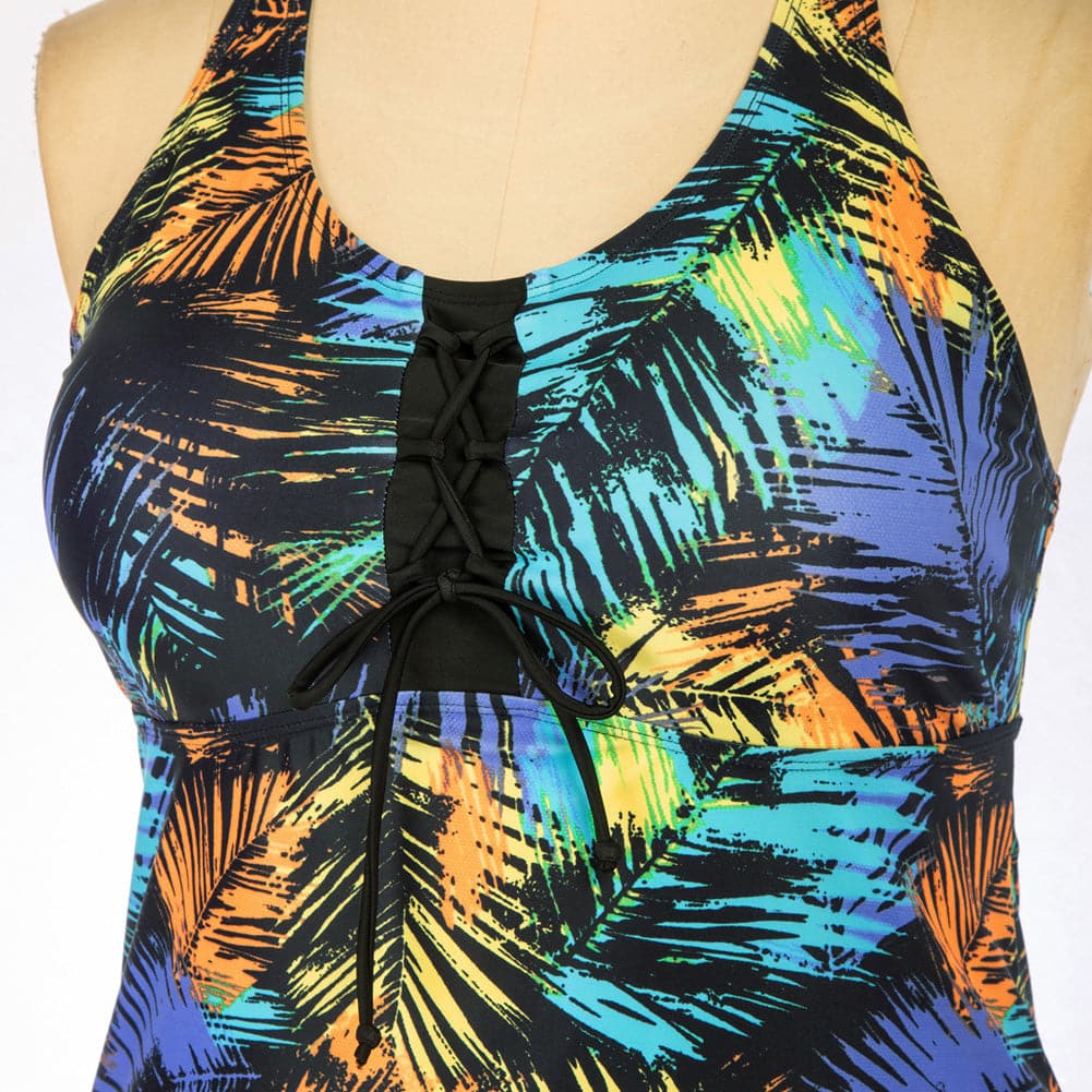 Multi Athletic Elastic waist Tankini Set - Hanna Nikole