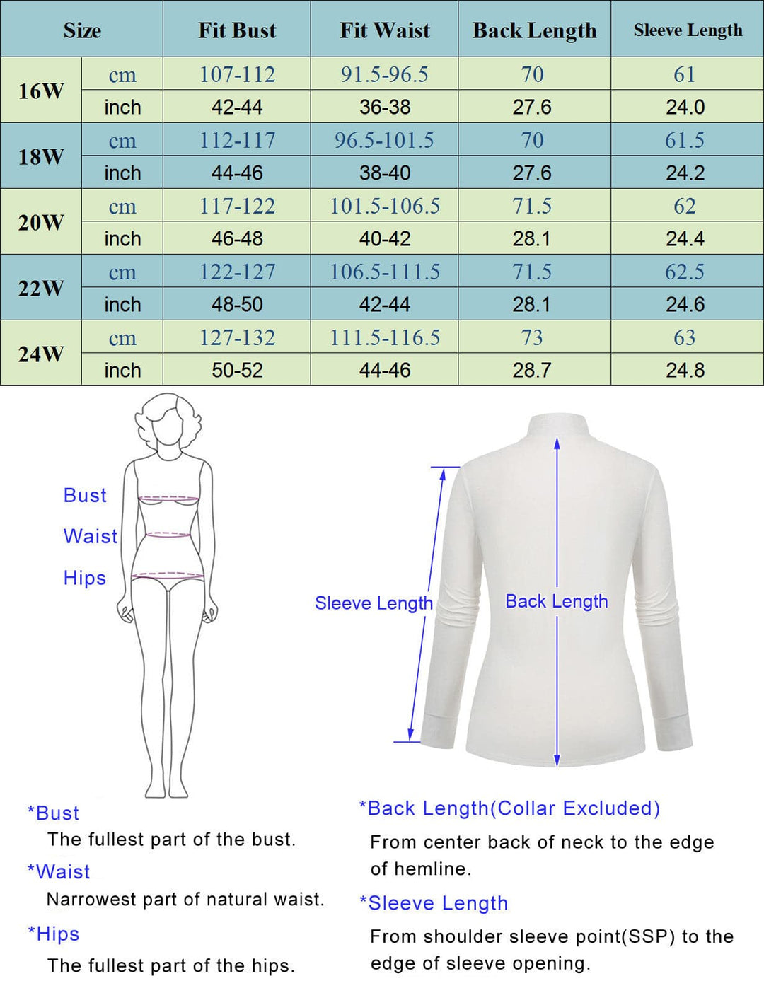 HN Women's Plus Size Comfy Solid Color Long Sleeve Mock Neck Basic Rayon Tops - Hanna Nikole