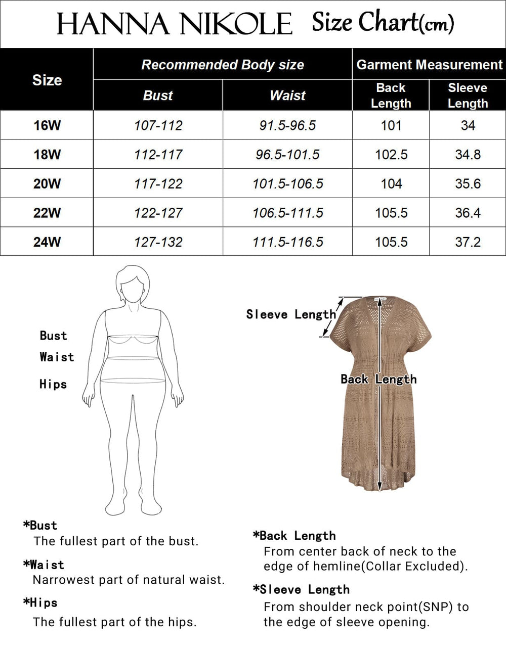 HN Women Plus Size Hollowed-out Cardigan Short Sleeve Drawstring Waist Knitwear - Hanna Nikole