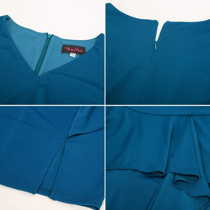 OL Short Sleeve Front Slit Twinset Bodycon Dress - Hanna Nikole